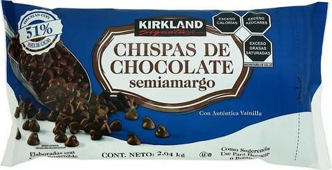 Chispas de chocolate Kirkland Signature 2.04 kg